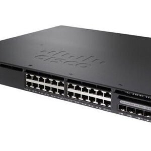 Cisco Catalyst 3650-24PD-S Network Switch, 24 Gigabit Ethernet (GbE) PoE+ Ports, two 10 G and two 1 G Uplinks, 640WAC Power Supply