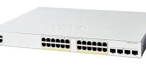 Cisco Catalyst 1200-24P-4X Smart Switch, 24 Port GE, PoE, 4x10GE SFP+, Limited Lifetime Protection (C1200-24P-4X)