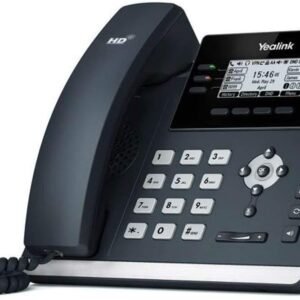 Yealink SIP-T42S IP Phone, 12 Lines. 2.7-Inch Graphical Display. Dual-Port Gigabit Ethernet, 802.3af PoE, Power