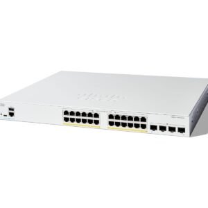Cisco Catalyst 1300-24FP-4G Managed Switch, 24 Port GE, Full PoE, 4x1GE SFP, Limited Lifetime Protection (C1300-24FP-4G)