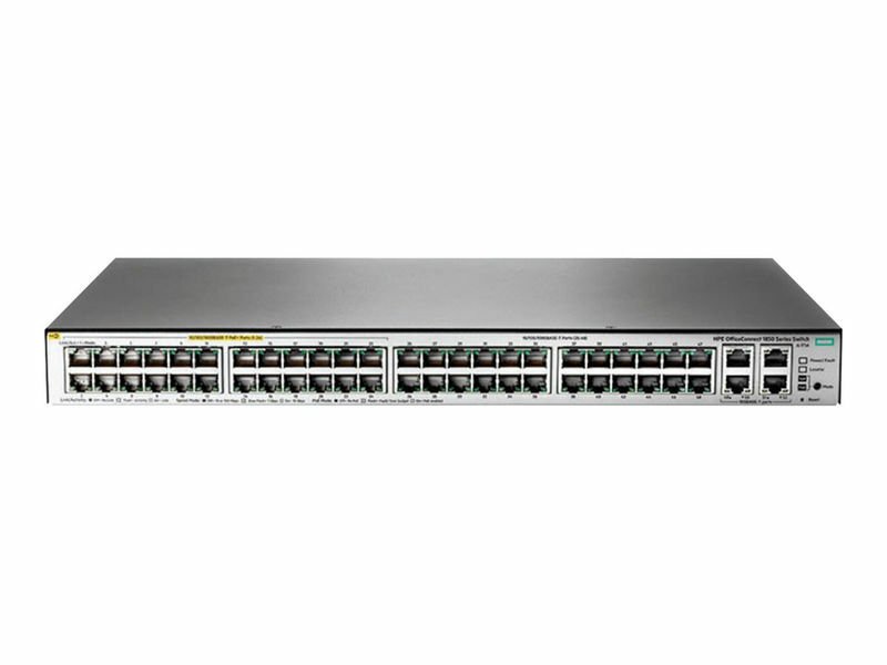 Hewlett Packard Enterprise OfficeConnect 1850 48G 4XGT PoE+ 370W Managed L2 Gigabit Ethernet (10/100/1000) Power over Ethernet (PoE) 1U Grey