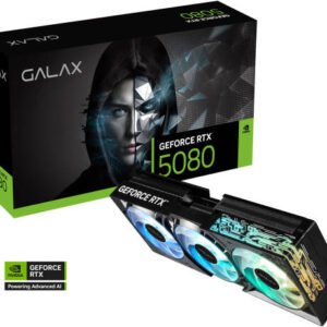 GALAX GeForce RTX 5080 1-Click OC Graphics Card, 16GB GDDR7 256-Bit Memory, 2625 MHz Boost Clock, 30Gbps Memory Speed, 10752 CUDA Cores, PCI Express 5.0 | 58NZN6MDBBOC