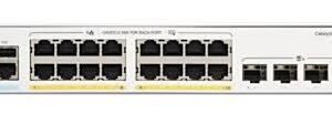 Cisco Catalyst 1300-16T-2G Managed Switch, 16 Port GE, 2x1GE SFP, Limited Lifetime Protection (C1300-16T-2G)