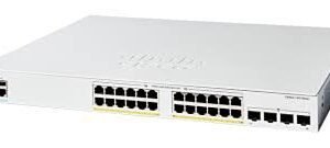 Cisco Catalyst 1300-24FP-4G Managed Switch, 24 Port GE, Full PoE, 4x1GE SFP, Limited Lifetime Protection (C1300-24FP-4G)