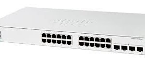 Cisco Catalyst 1300-24T-4G Managed Switch, 24 Port GE, 4x1GE SFP, Limited Lifetime Protection (C1300-24T-4G)