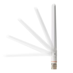 Cisco Aironet Dual-Band Omnidirectional Wi-Fi Antenna, 2 dBi (2.4 GHz)/4 dBi (5 GHz), 1 Port, Direct Mount, RP-TNC Connector, 1-Year Limited Hardware Warranty (AIR-ANT2524DW-RS=)