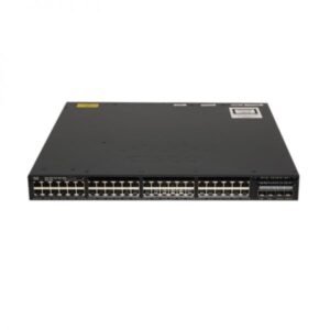 Cisco Catalyst 3650-48PD-L Network Switch, 48 Gigabit Ethernet (GbE) PoE+ Ports, two 10 G and two 1 G Uplinks, 640WAC Power Supply, 1 RU