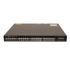 Cisco Catalyst 3650-48TS-L Network Switch, 48 Gigabit Ethernet (GbE) Ports, four 1 G Uplinks, 250WAC Power Supply, 1 RU