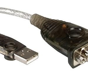 ATEN UC232A USB to Serial Converter USB-A to RS-232 Adapter (35cm) to PDA/Serial (DB9) Port Converter for Laptop PC Modem Printer Network Switch Scanner PLC Controller POS - Windows, Mac, Linux