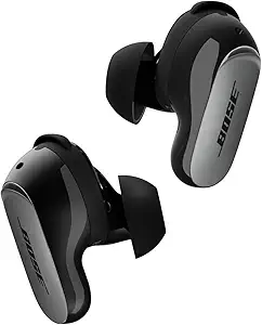 Bose New QuietComfort Ultra Bluetooth Earbuds (2nd Gen), Wireless Noise Cancelling Earbuds, Up to 6 Hours Battery, IPX4 Rating, Immersive Audio, Deep Bass, Black