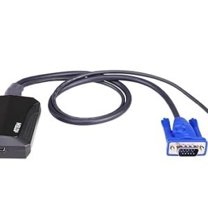 ATEN CV211 Laptop KVM USB Crash Cart Adapter 6 ft Console Built-in VGA and USB Keyboard and Mouse Cables TAA Compliant for Rack Servers Computers Kiosk ATM Supports Windows, Linux, and Mac laptops