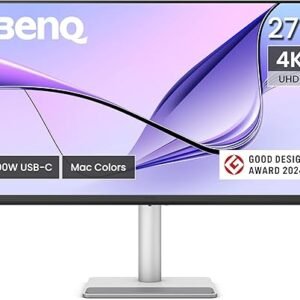 BenQ MA270U 27” 4K 3840x2160 Monitor for MacBook® Pro/Air, Dual USB-C, 90W Power Delivery, Mac Color Match, USB Hub, Brightness & Volume Control on Mac, Height & Tilt Adjustable Stand, P3 Color Gamut