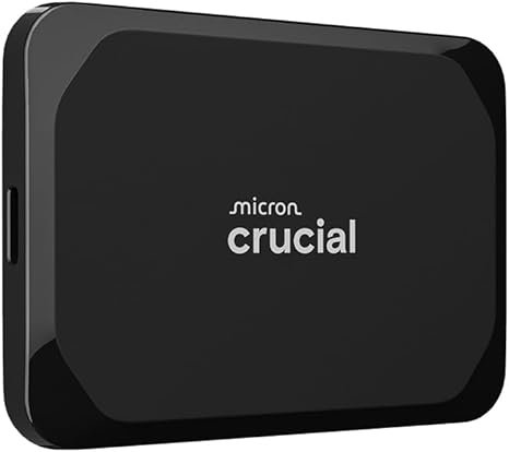 Crucial X9 4TB Portable SSD, Up to 1050MB/s, USB 3.2 USB-C, External Solid State Drive, Compatible with Windows, Mac, & Android, Reliable Storage for Games, Files, & Backups, Black - CT4000X9SSD902