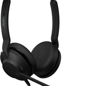 Jabra Evolve2 30 SE (2025 Version) Wired Dual-Ear Headset with Microphone for Work – Computer Headset - New USB-A and USB-C Cable - Works with All Online Meeting Platforms - Black
