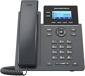Grandstream GRP2602G IP Phone | 2 Lines, 4 SIP Accounts | 2.4-Inch LCD Display | Dual-Port Gigabit Ethernet with Integrated PoE