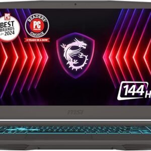 MSI Thin 15 15.6” 144Hz FHD Gaming Laptop: Intel Core i5-13420H, NVIDIA Geforce RTX 2050, 16GB DDR4, 512GB NVMe SSD, Cooler Boost 5, Win 11: Black B13UCX-2040US(Upgraded)