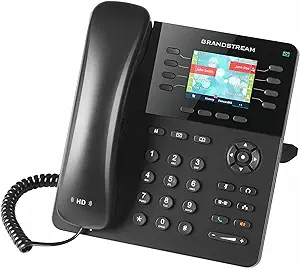 Grandstream GXP2135 IP Phone | 8 Lines, 4 SIP Accounts | 2.8-Inch Color Display | Dual-Port Gigabit Ethernet with Integrated PoE