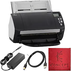 FI-7160 Fujitsu Document Scanner - Duplex - Scanners for Computers with 24V & USB 3.0 Cable, 8.5 X 14 in, 600 DPI, 60 PPM (Mono/Color), ADF, 4000 Scans Per Day (Renewed)