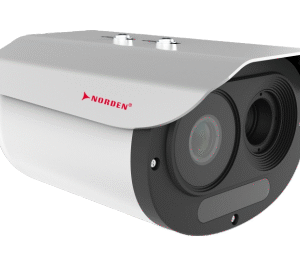 2MP IP Dual Sensor Temperature Detection Thermal Bullet Camera with 400x300 Thermal Resolution, 8/15/25/35/50 mm Fixed Thermal lens, 5 to 50mm Motorized Visible lens, PoE+, and 80m (Upgradable to 100m) IR Support