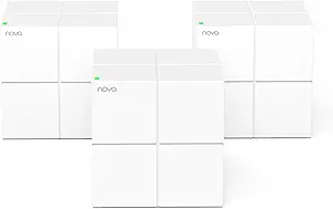 Tenda Nova Mesh WiFi System MW6 - Covers up to 4-6 Bedroom Houses- AC1200 Whole Home WiFi Mesh System - Gigabit Dual-Band Mesh Network - Replaces Wireless Router and WiFi Extender