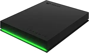 Seagate Game Drive for Xbox 2TB External Hard Drive Portable HDD - USB 3.2 Gen 1, Black with built-in green LED bar , Xbox Certified, 3 year Rescue Services (STKX2000400)