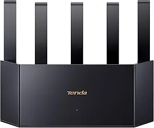 Tenda BE5100 Dual Band WiFi 7 Router (RE6L Pro) – 1x2.5G + 3x1G Ports, Easy Setup, Security Protect, Parental Control, Access Point Mode, Vertical Design, MLO, VPN, NFC