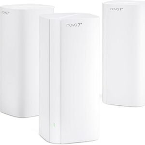 Tenda BE5100 WiFi 7 Mesh WiFi System – Dual-Band Whole-Home Coverage (6,600 Sq. Ft.), 1×2.5G + 2×1G Gigabit Ports, MLO & Ethernet Backhaul for Seamless Roaming, EasyMesh & VPN Ready- ME6 Pro (3-Pack)