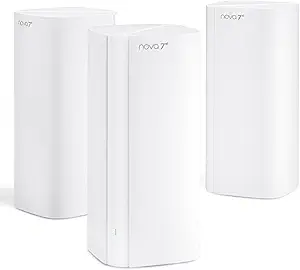 Tenda BE5100 WiFi 7 Mesh WiFi System – Dual-Band Whole-Home Coverage (6,600 Sq. Ft.), 1×2.5G + 2×1G Gigabit Ports, MLO & Ethernet Backhaul for Seamless Roaming, EasyMesh & VPN Ready- ME6 Pro