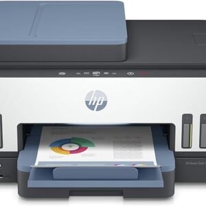 HP Smart Tank 795 All-in-One Printer wireless, Print, Scan, Copy, Fax, Auto Duplex Printing, Document Feeder, Print up to 18000 black or 8000 color pages, White/Blue [28B96A]