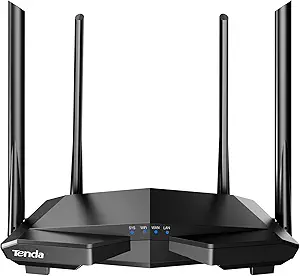 Tenda AC1200 Smart WiFi Router, High Speed Dual Band Wireless Internet Router with Smart APP, 4 x 100 Mbps Fast Ethernet Ports, Supports Guest WiFi, Access Point Mode, IPv6 and Parental Controls(AC6)