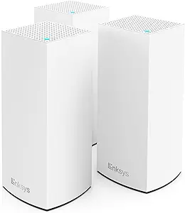 Linksys Velop Dual Band AC3600 Intelligent Mesh WiFi Router Replacement System | 3 Pack | Coverage up to 4,500 Sq Ft