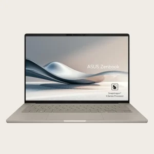 ASUS Zenbook 14 UX3407QA-QD180W /Snapdragon X X126100 Purwa SE/16GB RAM/1TB SSD/14 WUXGA (1920×1200) OLED/Windows 11 Home, Eng/Arb keyboard – Zabriskie Beige