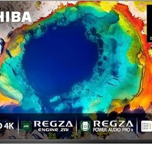 Toshiba 85 inch Native 144Hz VRR Mini-LED Smart TV Z870N -Quantom Dot Colour, Anti reflection Pro, Local Dimming Pro, AI 4K Upscaling, REGZA Power Audio Pro, Game Mode Pro, Dolby Atmos (2024 Model)