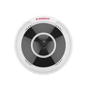 5MP IR IP H.265 Vandal Proof Hemispheric Dome camera with 1.4mm Fixed Fisheye Lens, PoE, SD card slot, 10m IR support and Built-in Mic