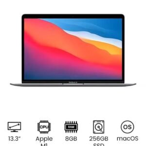 MacBook Air MGN63 With 13-Inch Display, M1 Chip With 8-Core Processor And 7-Core Graphics/8GB RAM DDR4/256GB SSD/ English/Arabic Space Grey
