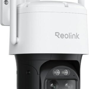 REOLINK Wired WiFi Outdoor Security Camera, 4K 8MP Dual Lens, 360° PTZ Camera, Auto Tracking, 2.4/5GHz Wi-Fi Smart Person/Vehicle/Animal Detection, 6X Hybrid Zoom, Color Night Vision, TrackMix WiFi