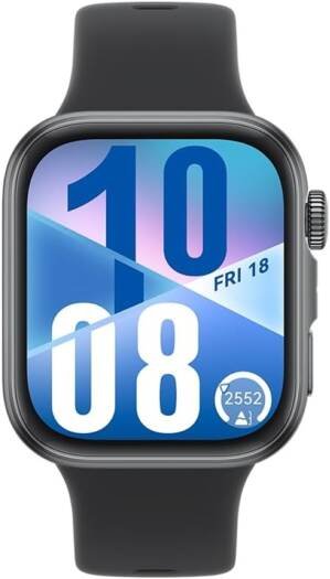 Watch FIT4 Smart Watch, 1.82” Display, 100+ Sports modes, Fitness and Sleep Tracker, Heart Rate Monitor, Emotional Wellbeing Assistant, up to 10-Day Battery Life, iOS & Android Black