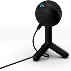 Logitech Yeti Orb Condenser Microphone, 70Hz-20KHz Frequency Response, 117dB Max SPL, 72dB Signal to Noise Ratio, RGB w/ LIGHTSYNC Lighting, Cardioid Polar Pattern, Black