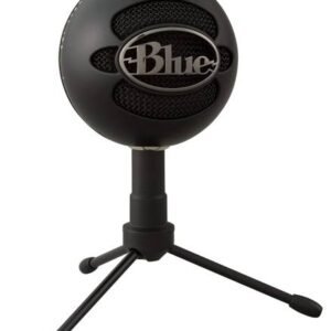Logitech Blue Snowball Ice USB Microphone, 40-18 kHz Frequency Response, Cardioid Polar Patterns, USB Cable, For Recording / Streaming / Podcasting, Black