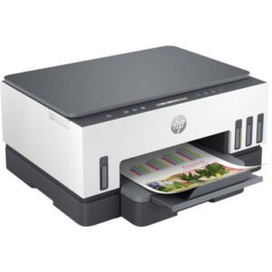 HP Smart Tank 720 All-In-One Printer, Print / Copy / Scan, Wireless Functions, Up To 15ppm Print Speed, 1200 DPI, 250 Sheets Input Capacity, Wifi & Bluetooth Connectivity, White - Gray