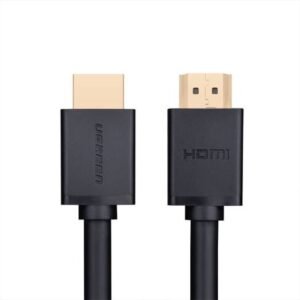 UGREEN HDMI to HDMI Cable with Ethernet, 4K Resolution Support, 10.2Gbps Data Transfer Rate, Gold-Plated Connectors, Rust Resistance, 2 Meter Cable Length, Black