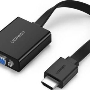 UGREEN Active HDMI to VGA Adapter Converter with 3.5mm Audio Jack up to 1080P Compatible for PC, Laptop, Ultrabook, Raspberry Pi, Chromebook - Black